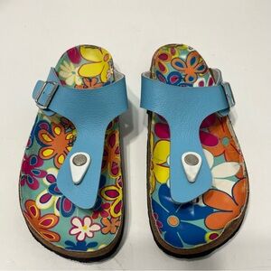 Birkenstock Blue Floral Sandals